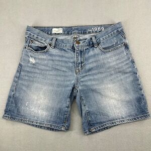 Gap 1969 Sexy Boyfriend Denim Shorts Light Wash Distressed Size 27/4